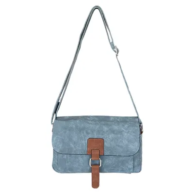 Produktbild von Handtasche Umhängetasche Schultertasche Cross Body Bag Damentasche Nabuk-Optik Blau