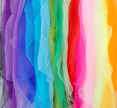 Produktbild von 20 Stück Bunte Jongliertücher | Square Chiffontücher für Kindergarten, Tanz & Gymnastik | 60 x 60 cm – Aktivitäten Zubehör