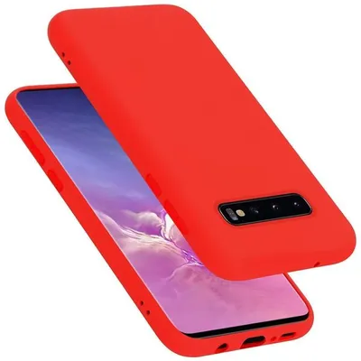 Immagine prodotto di Cadorabo custodia protettiva per Samsung Galaxy S10 PLUS in rosso custodia del telefono cellulare Custodia Cover TPU Etui
