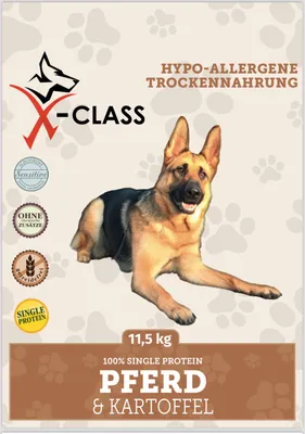 Produktbild von Hypo-Allergene Trockennahrung Pferd mit Kartoffel, 11,5kg, Trockenfutter für allergische und ernährungssensible Hunde