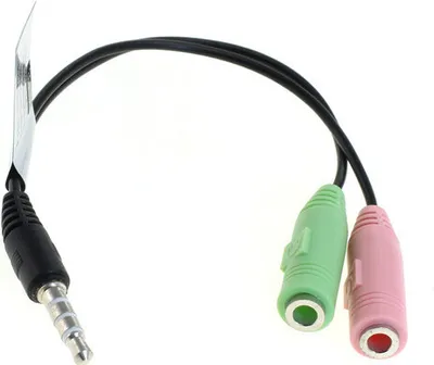 Produktbild von OTB Audiokabel - 2 x 3,5mm Klinken-Buchse --> 3,5mm Klinken-Stecker Stereo (PC-Headset > iPhone)