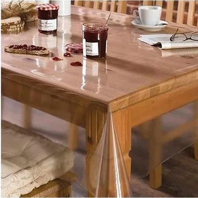 Immagine prodotto di Tovaglia in PVC trasparente – 140 x 250 cm – Copritavolo protettivo trasparente – Protezione per tavolo impermeabile e facile da pulire