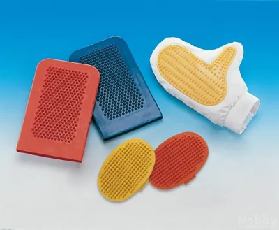 Produktbild von Pflegehandschuh Gummi- und Vliesseite