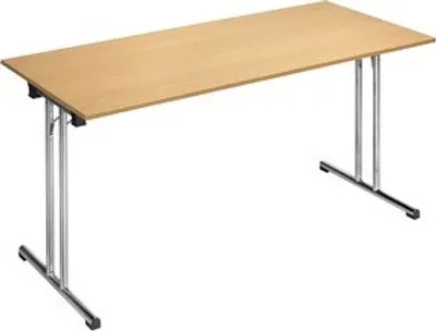 Produktbild von SODEMATUB Mehrzwecktisch buche rechteckig, Rundrohr chrom, 160,0 x 70,0 x 74,0 cm