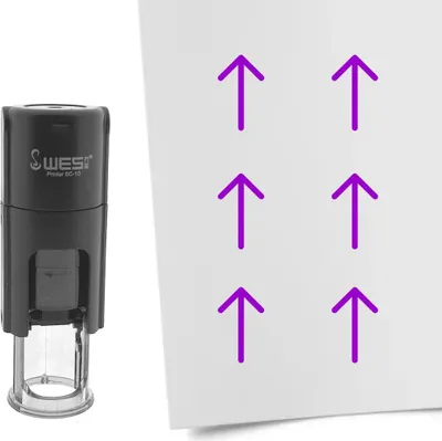 Produktbild von CombiCraft Selbstfärbender Stempel 'Pfeil' in der Farbe Lila, Ø10mm