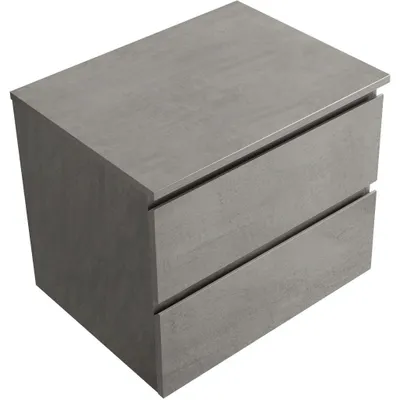 Immagine prodotto di CERANO - Mobile da bagno Carole + piano lavabo Navira Slim - 18 mm - grigio cemento - 70x49,8x46 cm