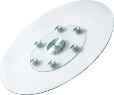 Produktbild von VEVOR Drehteller 768 mm Esstisch (360° drehbar, rund, durchsichtig) drehbares Tablett aus gehärtetem Glas, sanfte und geräuschlose Drehung, Servierplatte für Familienfeiern Bankette Hochzeiten