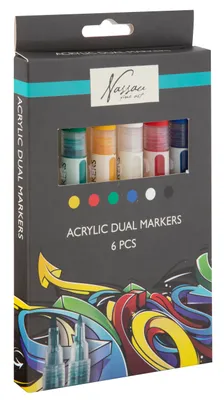 Zdjęcie produktu dla Zestaw dwustronnych markerów akrylowych