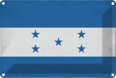 Produktbild von vianmo Blechschild 12x18 cm Hondura Honduras Vintage Flagge Fahne Wappen