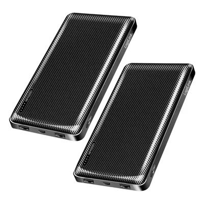 Produktbild von LogiLink Mobile Powerbank 10.000 mAh schwarz, 10000 mAh, 12 W, Schwarz, 2er Set