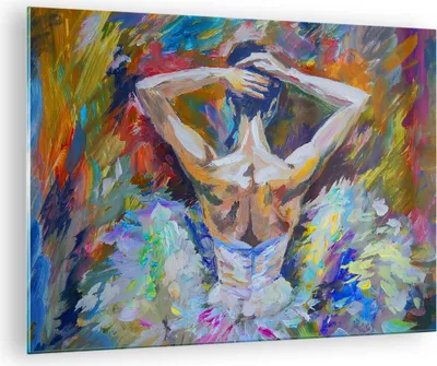 Produktbild von Bilder auf glas - Balletttänzer tanzen - 70x50cm - Glasbilder - Wandbilder - Kunstdruck - zum Aufhängen bereit - Wanddekoration aus Glas - Glas Bilder - Wandbild auf Glas - Einteilig - GAA70x50-3503