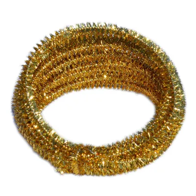 Immagine prodotto di Scovolini in filo di ciniglia Meyco in oro metallizzato 10 pezzi