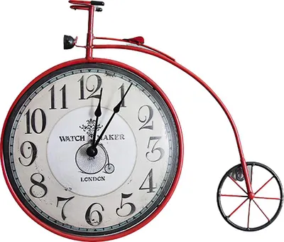 Produktbild von vintage fahrrad wanduhr 48×35 cm, retro dekor, café bar, nostalgische hängende uhr