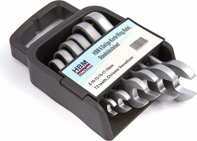 Obrázok produktu pre Sada kombinovaných krátkych očkoplochých kľúčov s račňou 8 - 19mm, 6ks