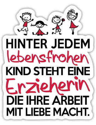 Produktbild von Spreadshirt Abschied Erzieherin Sticker Aufkleber, 10 x 10 cm, Mattweiß