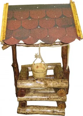 Zdjęcie produktu dla Fontanna ogrodowa Casa Padrino, styl rustykalny, z wiadrem do czerpania wykonanym z litego drewna dębowego, wymiary: 60 x 60 x 150 cm