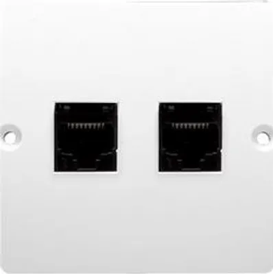 Image de Double prise informatique RJ45 BMF52.02/11 Module de base blanc