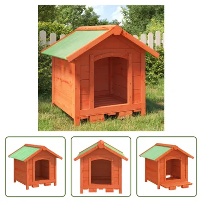Immagine prodotto di The Living Store cuccia per cani marrone 65x65x61,5 cm in legno di pino massiccio