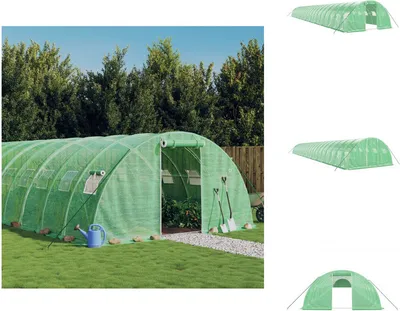 Immagine prodotto di vidaXL Serra con struttura in acciaio verde 88 m² 22x4x2 m - Serre