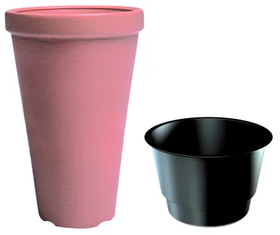 Produktbild von Květináč CLASSIC TOWER 30 cm - barva: cihla
