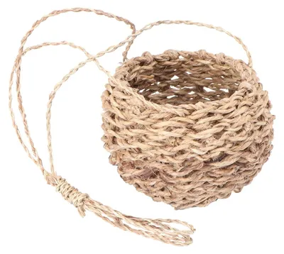 Imagen del producto de Solidchoice - Cesta colgante de cuerda de cáñamo - Cesta de almacenamiento multifuncional para jardín