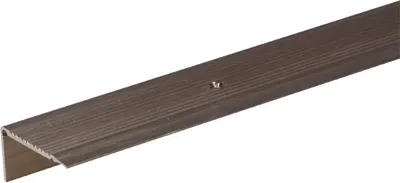 Image de Alberts 499709 Profilé de protection pour nez de marche, percé, aluminium, anodisé couleur inox, 1000 x 45 x 23 mm, lot de 2