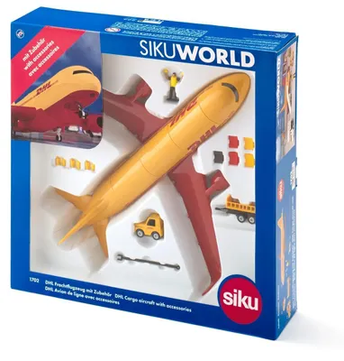 Zdjęcie produktu dla Siku World Samolot Transportowy DHL z akcesoriami