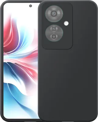 Image de Adapté à la coque du téléphone Oppo Reno 11F Coque noire en silicone TPU souple - Coque arrière souple en silicone TPU - Noir - Smartphonics