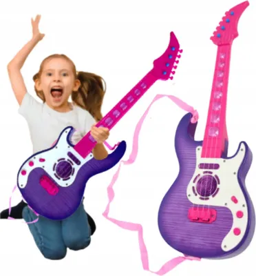 Image de Guitare interactive et lumineuse pour enfants, ukulélé, jouet, instrument de musique