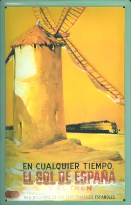 Produktbild von Blechschild Nostalgieschild Spanien Windmühle