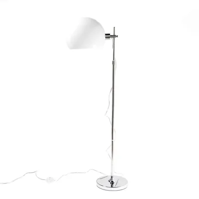 Immagine prodotto di Lampada da terra moderna da soggiorno con paralume cromo bianco flessibile 160cm Lampada Bauhaus DENMARKT