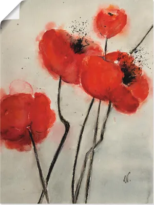 Produktbild von ARTland Poster Roter Mohn Größe: 45x60 cm