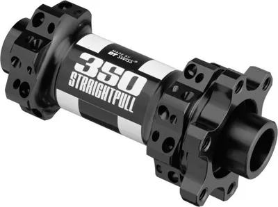 Produktbild von DT Swiss 350 Straightpull Vorderradnabe, 6 Loch, 100 mm/15 mm, 28H, Schwarz