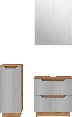 Immagine prodotto di Set di mobili da bagno Vicco Lotta Grigio 3 parti, Model 59450