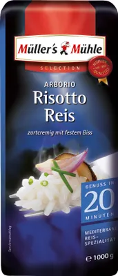 Produktbild von Müllers Mühle Arborio Risotto Reis zartcremig Selection 1000g