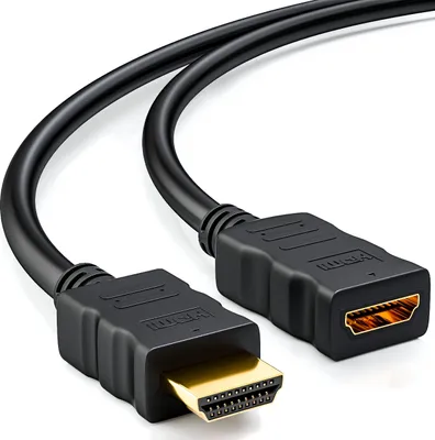 Produktbild von deleyCON 1m HDMI Verlängerung Kabel - Kompatibel zu HDMI 2.0a/b/1.4a - UHD 4K HDR 3D 1080p 2160p ARC - High Speed mit Ethernet - Schwarz