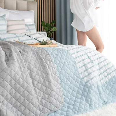 Zdjęcie produktu dla MARKIZETA MOLLY Narzuta dekoracyjna, rozmiar 220x240cm, kolor 005 jasnoniebieski 651350/NAP/005/220240/1