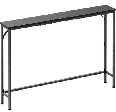 Image de Table console de 120 cm, table d'entrée étroite, table d'appoint fine, noire