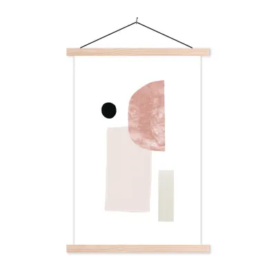 Produktbild von MuchoWow® Textilposter Abstrakt - Pastell - Design 60x90 cm mit holzfarbenen Rahmen - Textil
