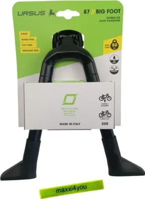 Produktbild von Fahrrad Doppelständer Ursus "Big Foot" für 28 Zoll - Schwarz inkl. maxxi4you Reflexband