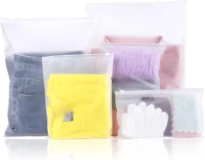 Productafbeelding van PolkaHome® Herbruikbare ritszakken, 25 stuks opbergzakken voor kleding, transparant, 5 maten