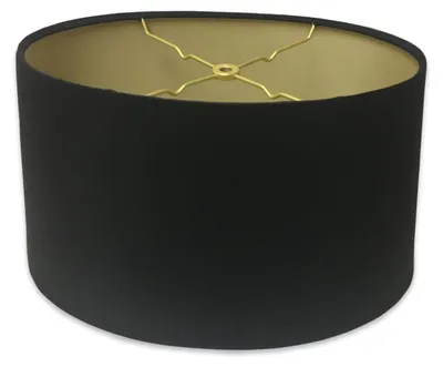 Lampenschirm oval, schwarz, 12x14x8,5 cm