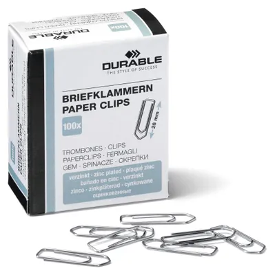 Obrázek produktu pro DURABLE Kancelá?ské sponky 26 mm pozinkované, balení 100ks, pozinkované, 120625, 100 ks
