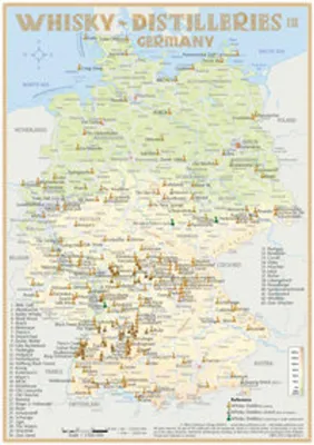 Obrázok produktu pre Pálenice whisky Nemecko-Rakúsko-Švajčiarsko - Degustačná mapa