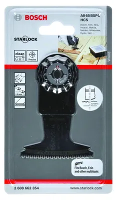 Immagine prodotto di Lama HCS per taglio a tuffo AII 65 BSPC Legno duro, 40 x 65 mm, confezione da 1 pz