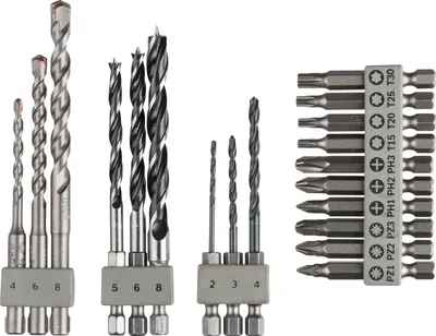 Produktbild von Bosch 2 609 256 989, Bohrer, Beton, Metall, Holz, Edelstahl, Sichtverpackung, 19 Stück(e)