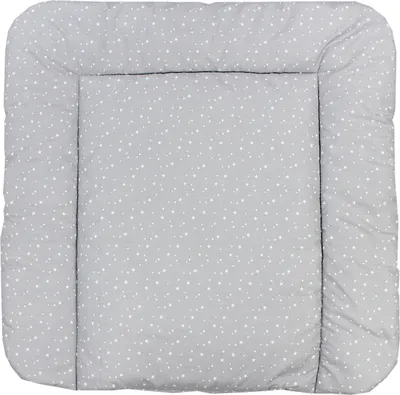 Produktbild von TupTam Baby Wickeltischauflage mit Baumwollbezug Gemustert, Farbe: Kleine Sterne / Grau, Größe: 70 x 60 cm
