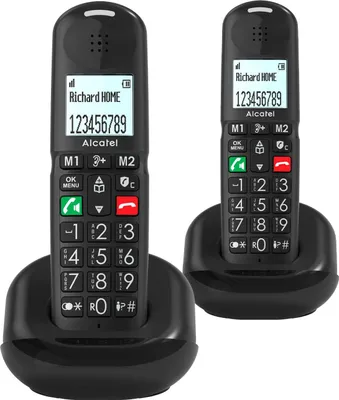 Produktbild von Alcatel XL685 DUO Schwarz Schnurloses DECT-Telefon mit 2 Mobilteilen