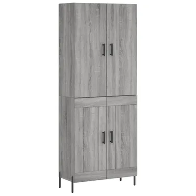 Produktbild von Highboard Grau Sonoma 69,5x34x180 cm Holzwerkstoff