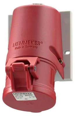 Obrázok produktu pre MENNEKES Elektrotechnik GmbH & Co. KG Wanddose TwinCONTACT 16A 4p 6h 400V IP44 1343 (1343)